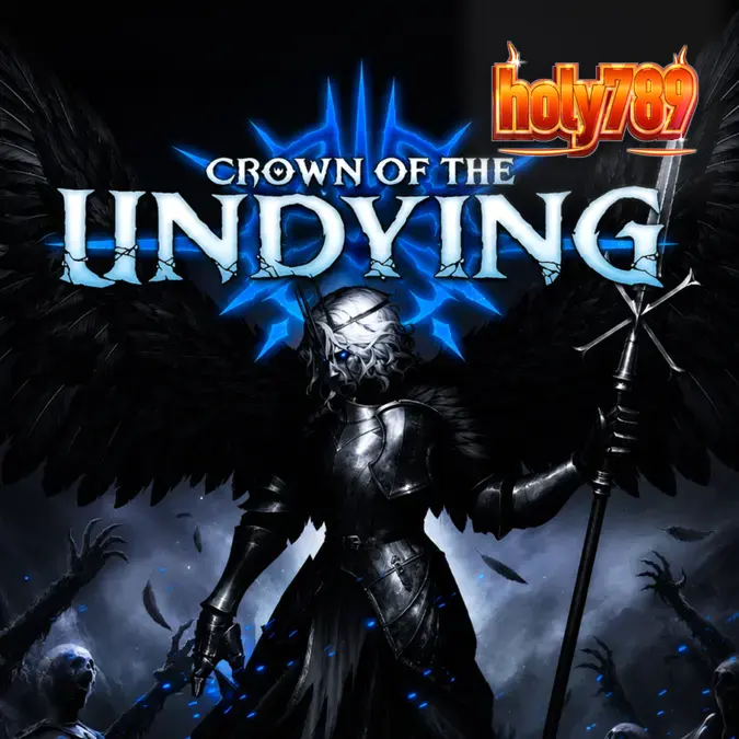 Tampilan visual slot Crown Of The Undying dengan tema fantasi gelap